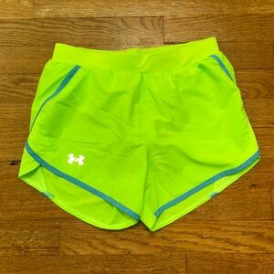 Neon Green Under Armor HeatGear shorts
